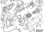 Bosch 0 601 136 566 Gbm 1 Re Univ. Electr. 1-Sp. Drill 230 V / Eu Spare Parts